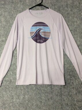 Reel Life Women's Long Sleeve Polyester Top Size L Thumb Slit Orchid